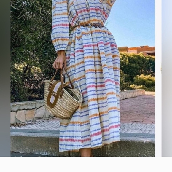 BNWT Zara Multicolor Oversized Puff Sleeve  Sundress Small Boho - Picture 10 of 10